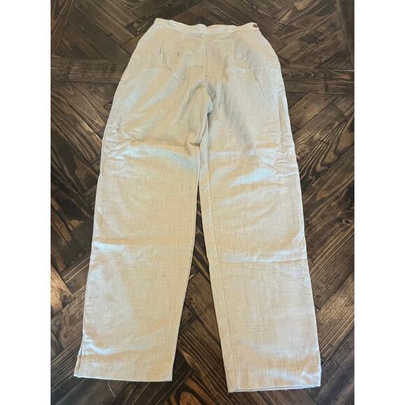 VTG Lagenlook Pants Women 4P Lightweight Grandma Cottage Twee Academia Neutral - Picture 4 of 9
